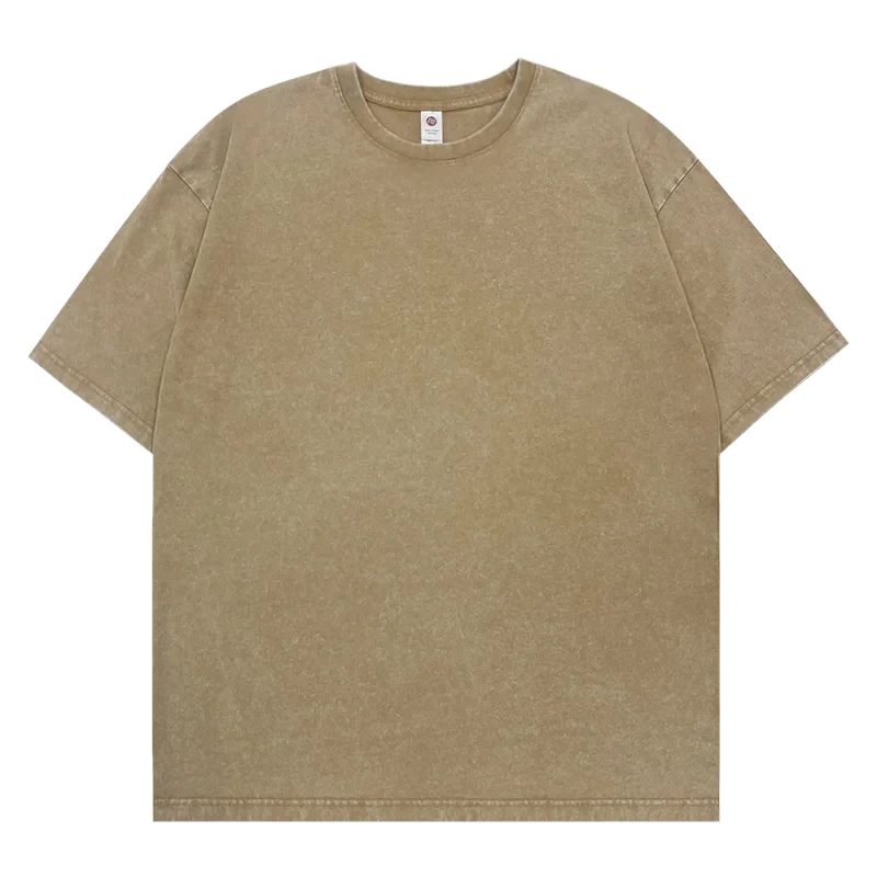 Washed230 復古水洗 Tee 卡其色
