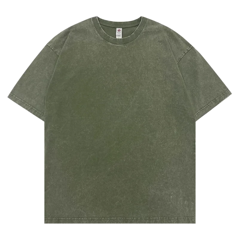 Washed230 復古水洗 Tee 軍綠色